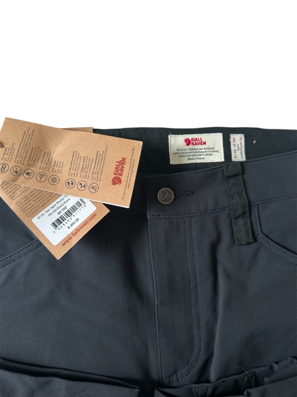 Fjällräven Keb Agile Winter Trousers Pants Black Men’s 30x32 NWT Trekking Hiking - Picture 5 of 7